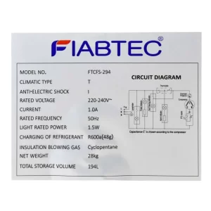 Congélateur Coffre - Fiabtec - 194L - FTCFS-294 - Économe en consommation d'énergie (A+) - Gris - 6 Mois