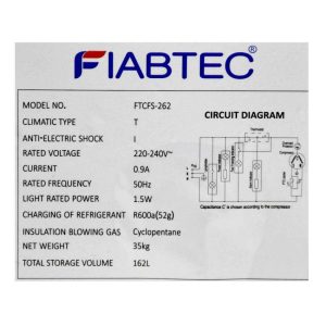 Congelateur Coffre - Fiabtec - FTCFS-262 - 162 litres - Gris -