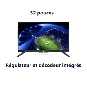 LED TV Numérique N.D.E 9 - 32 pouces Régulateur et Décodeur intégrés Ecran - Noir