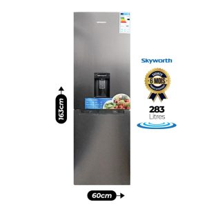 Réfrigérateur combiné - Skyworth -SRD-405DBD - 283 Litres - Avec distributeur d'eau - 6 Mois