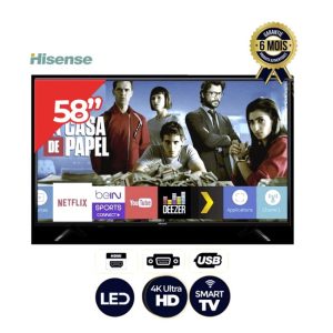 Smart Tv Hisense 58 pouces - 58A6H- Ultra HD - 4K - HDR - 6 mois de garantie
