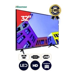TV Hisense 32'' led - 32A5200 - HD Ready + Décodeur intégré - 06 mois de garantie