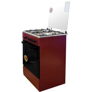 Cuisinière à gaz Innova - IN6402 - Allumage automatique - 4 Feux - 60x60 - Rouge - Garantie 06 mois