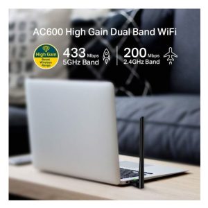 Adaptateur WiFi USB - Tplink Archer T2U Plus - Pour Ordinateur et PC - Débit 600 Mbps - 6 Mois