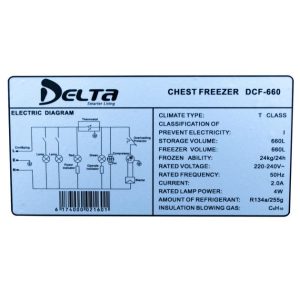 Congélateur coffre DELTA - DCF-660 - 660 litres - Gris - Garantie 6 Mois